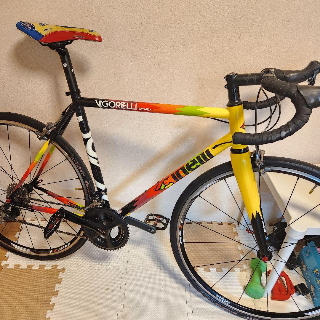 引き取りのみ　VIGORELLI ロードバイク 105 クロモリフレーム