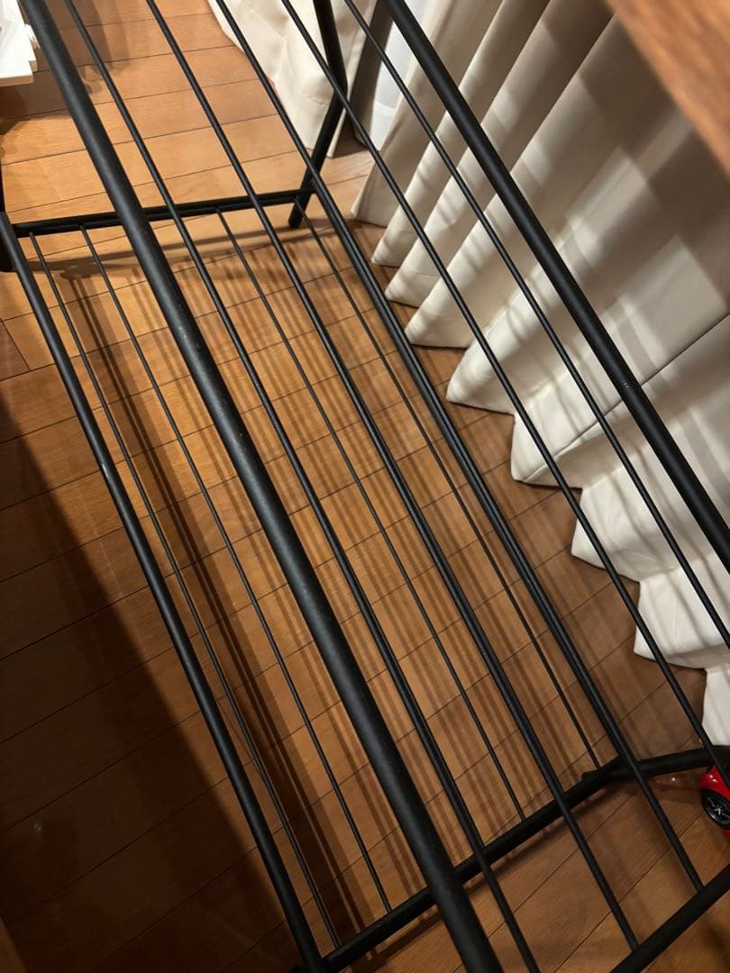 廃盤品スチールラック 黒/ブラウン