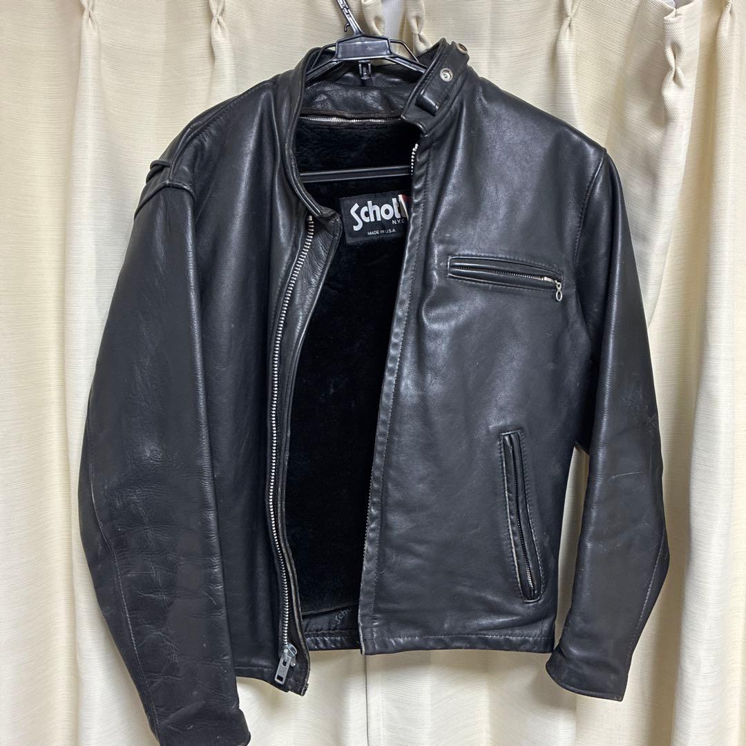 90年代 Schott USA製のシングルライダース系レザージャケット