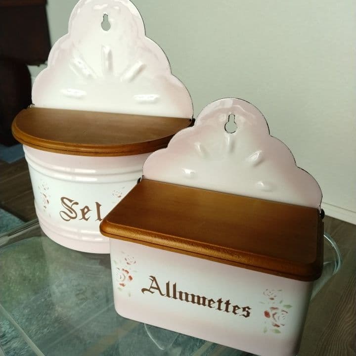 イマン⭐︎ステンシルローズ⭐︎セル缶＆アルメット缶 2点セット⭐︎ビンテージ