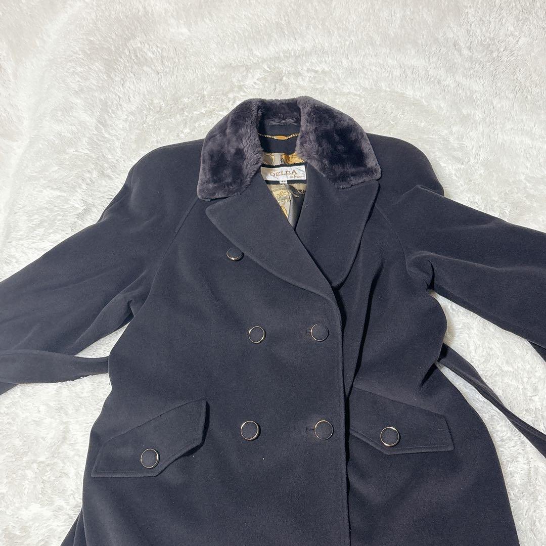 【美品】DELBA Milano デルバ アンゴラ×カシミヤ ロングコート 42