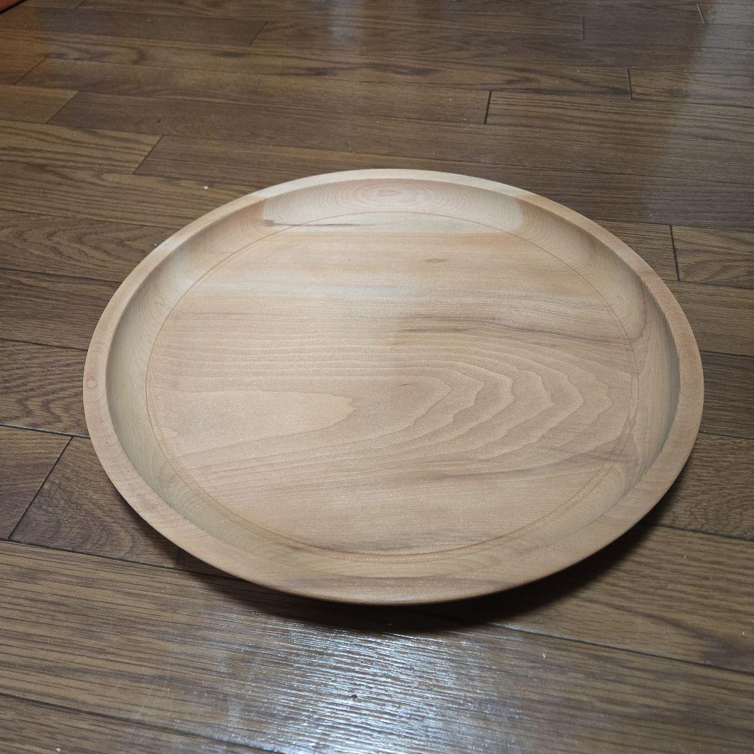 木製 鎌倉彫用 桂木地 古鏡盆 特大 格安