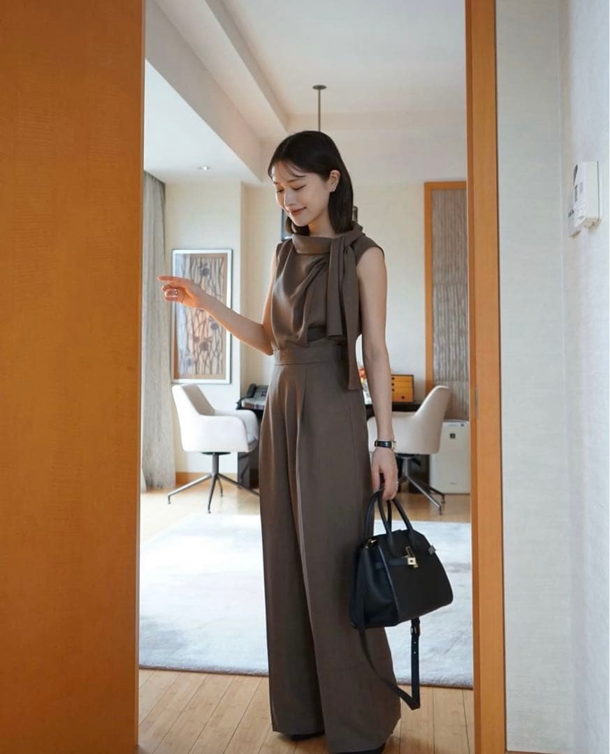 サロペット・オーバーオール・オールインワン Side Bow-tie Combinaison laubeblanc S