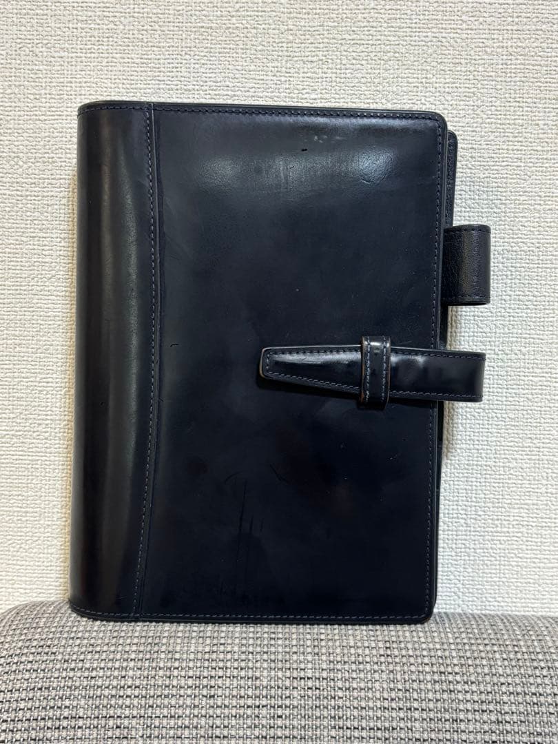 フランクリン手帳 コードバン　リング式バインダーブルー