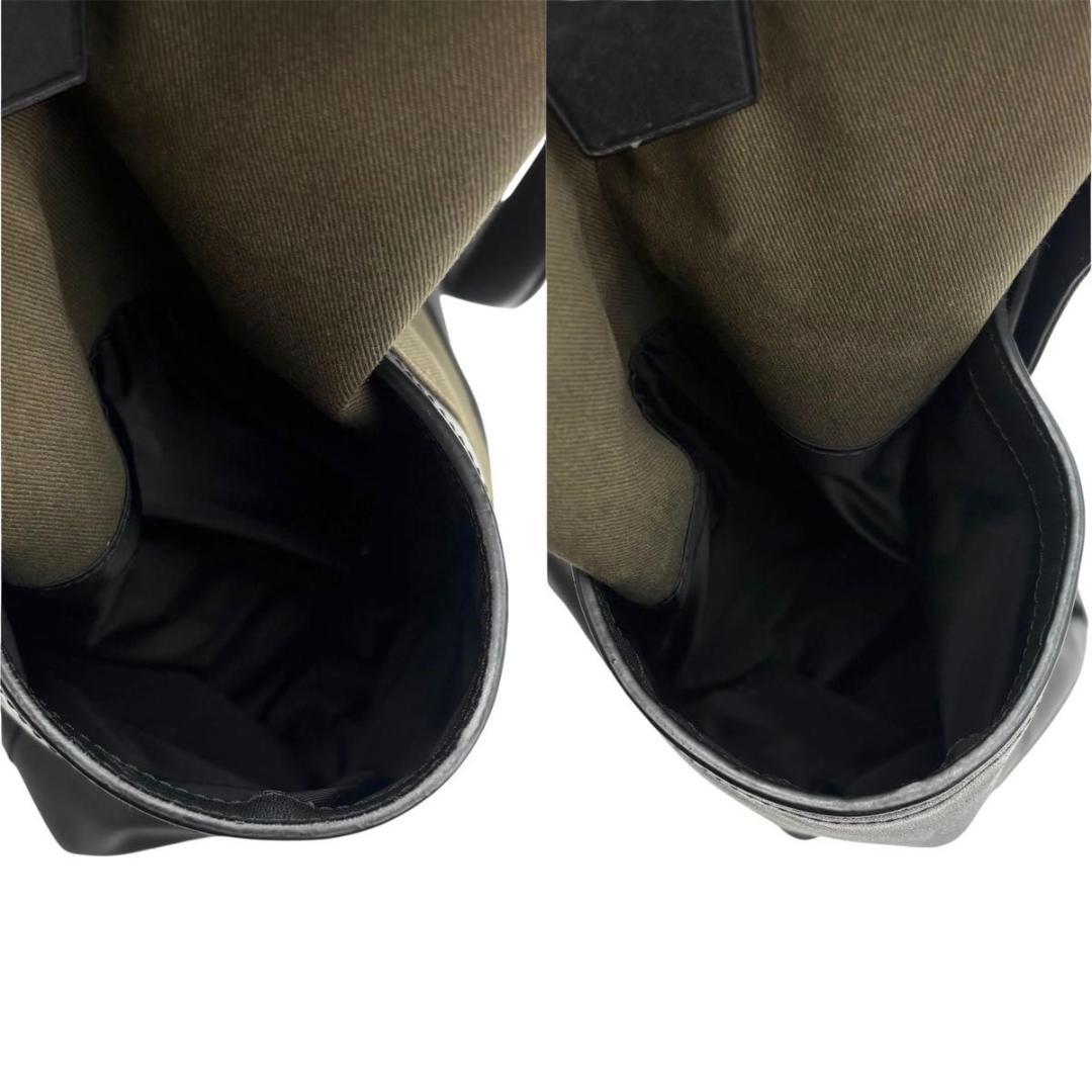 希少 TUMI トートバッグ ビジネスバッグ キャンバス　レザー　カーキ　大容量