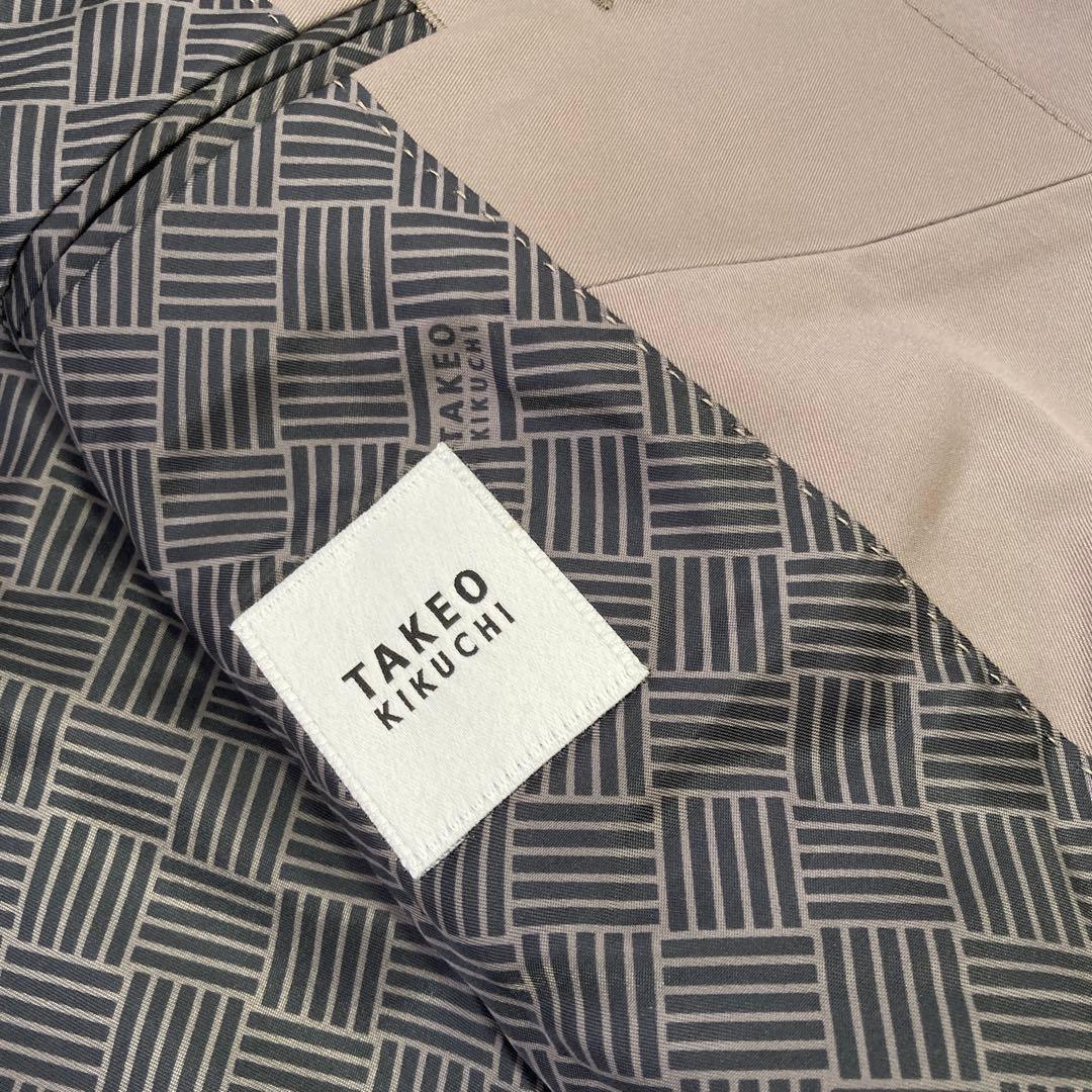 ［未使用］TAKEO KIKUCHI スタンドカラーコートグレージュ L