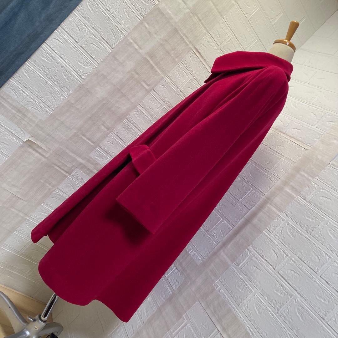 カシミヤ45% イタリー製生地の鮮やかロングコート　プレタポルテ