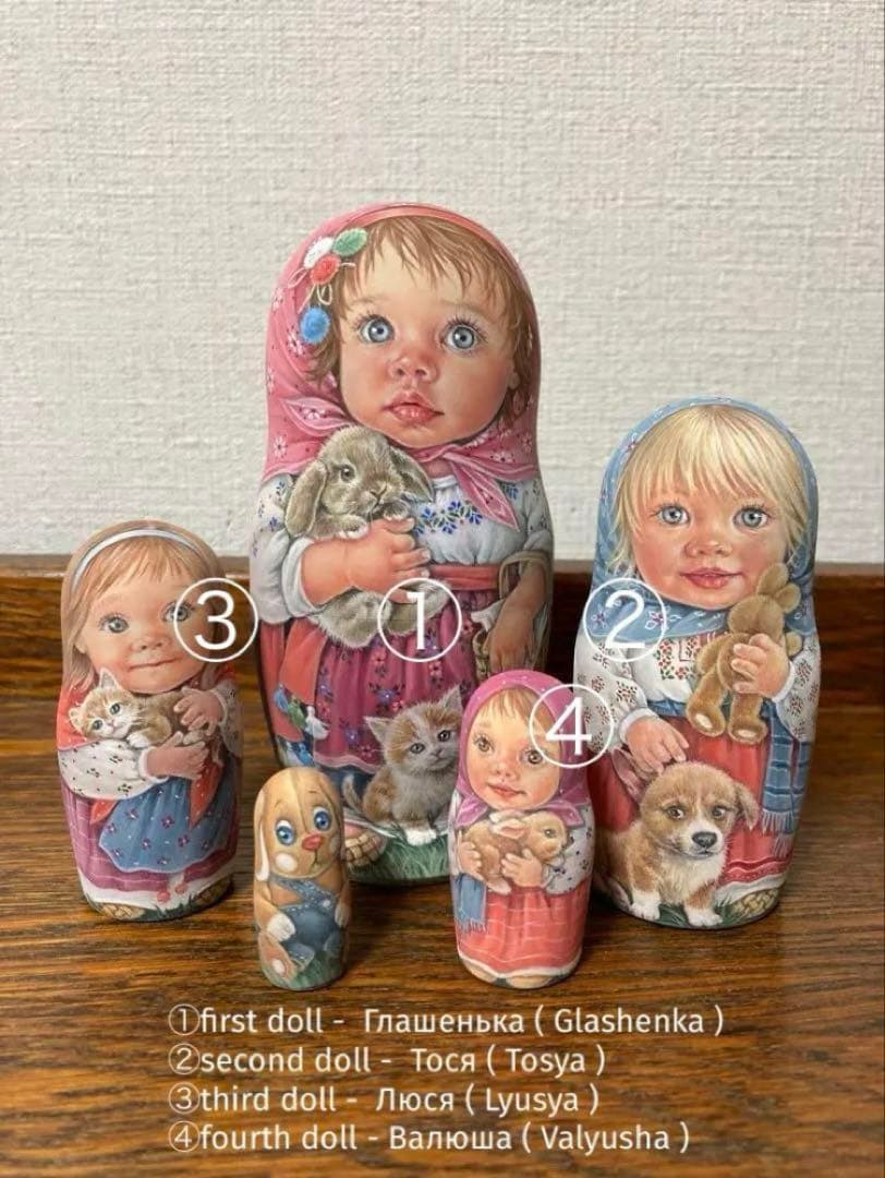 雑貨☆民族衣装マトリョーシカ5Pウサギ エレナ新作