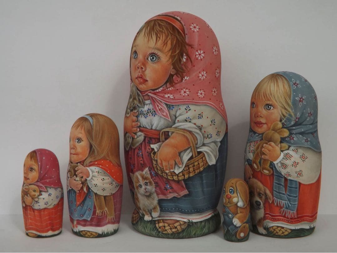 雑貨☆民族衣装マトリョーシカ5Pウサギ エレナ新作