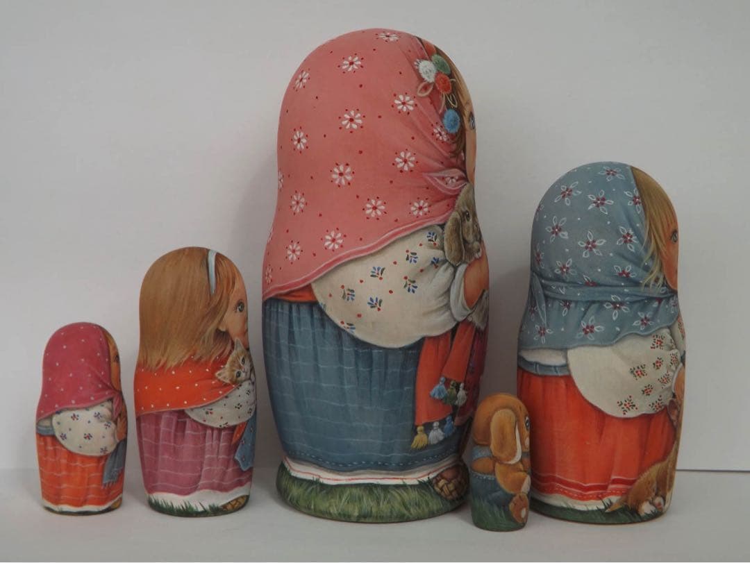 雑貨☆民族衣装マトリョーシカ5Pウサギ エレナ新作