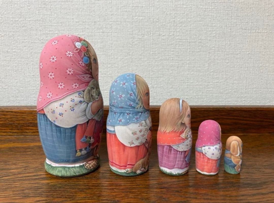 雑貨☆民族衣装マトリョーシカ5Pウサギ エレナ新作
