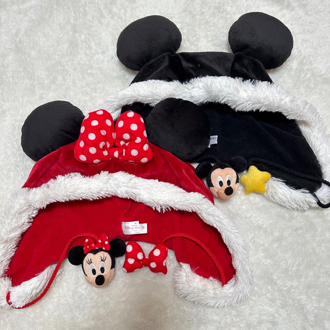 ディズニー　ファンキャップ　ミッキー　ミニー　ペア　レア　帽子　マフラーキャップ