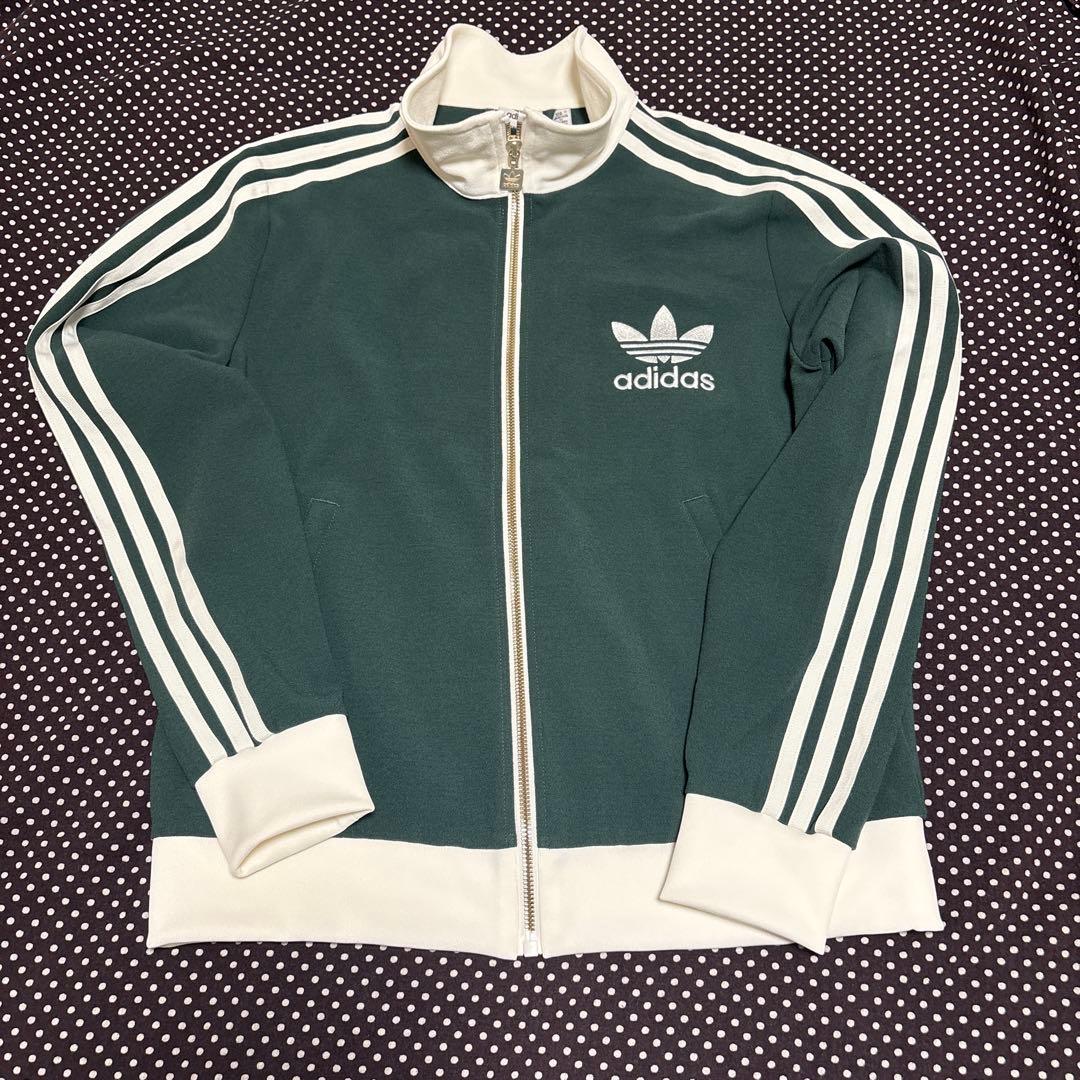 adidas グリーン トラックジャケット