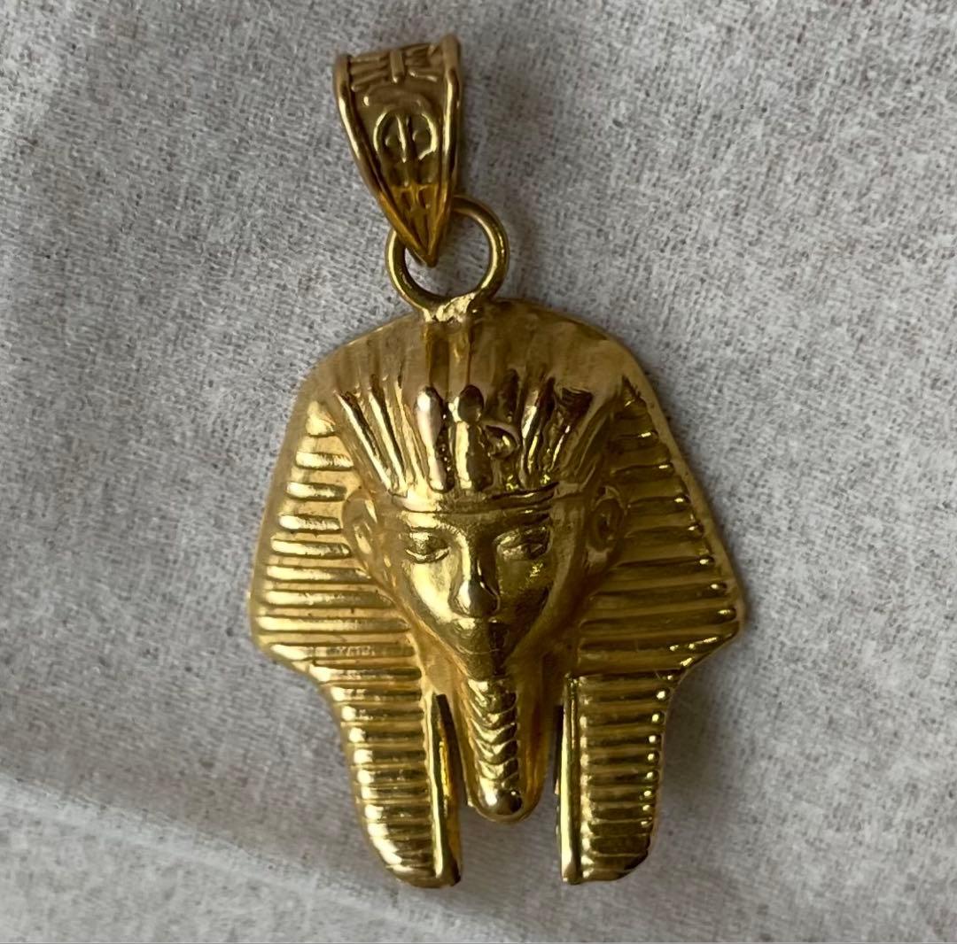 18金 ツタンカーメンヘッドネックレストップ