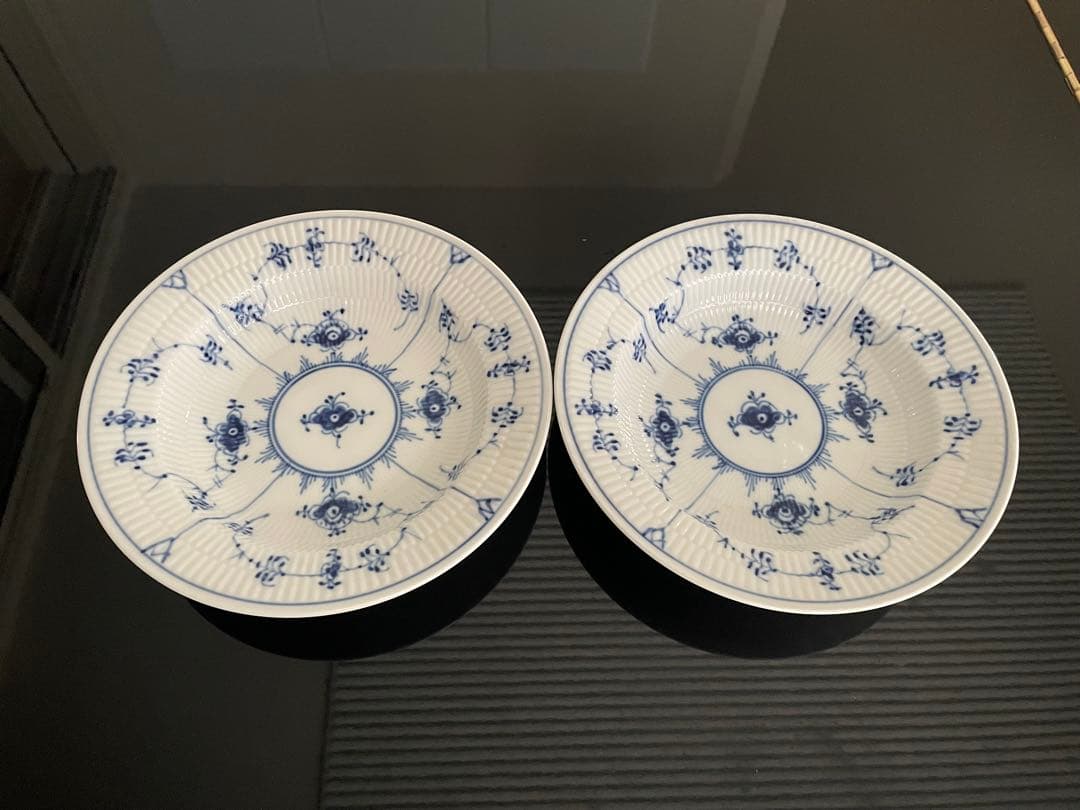 【新品未使用】ロイヤルコペンハーゲンブルーフルーテッド ディーププレート21cm