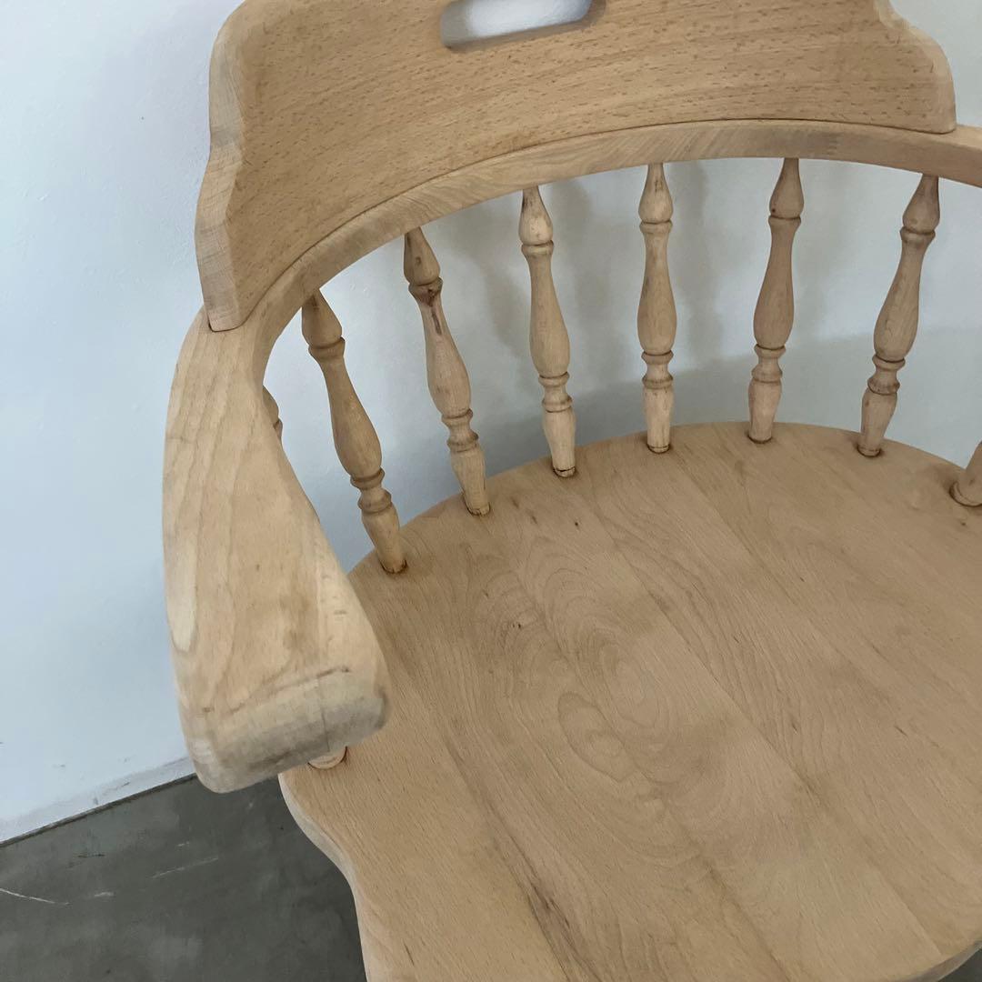 レトロ　アンティーク　古家具　剥離家具　ストリップド　ウィンザーチェア　椅子