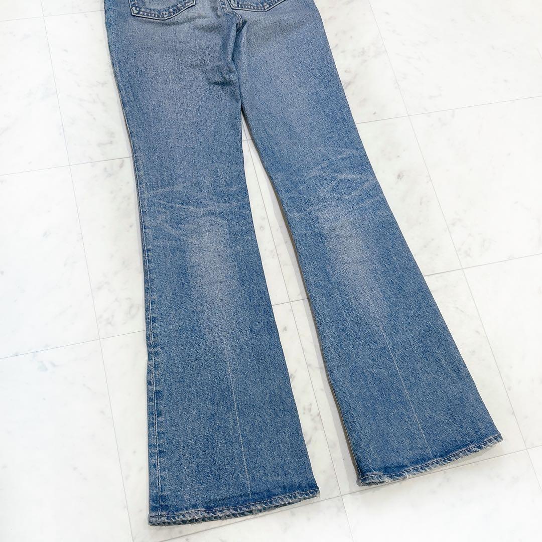 美品 MOUSSY MVS FLARE(L) ロング 23インチ フレアデニム