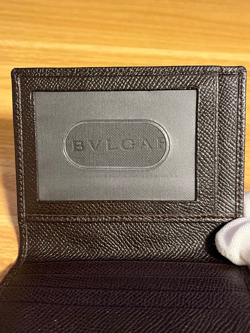 【美品】BVLGARI ダークブラウン パスポートケース
