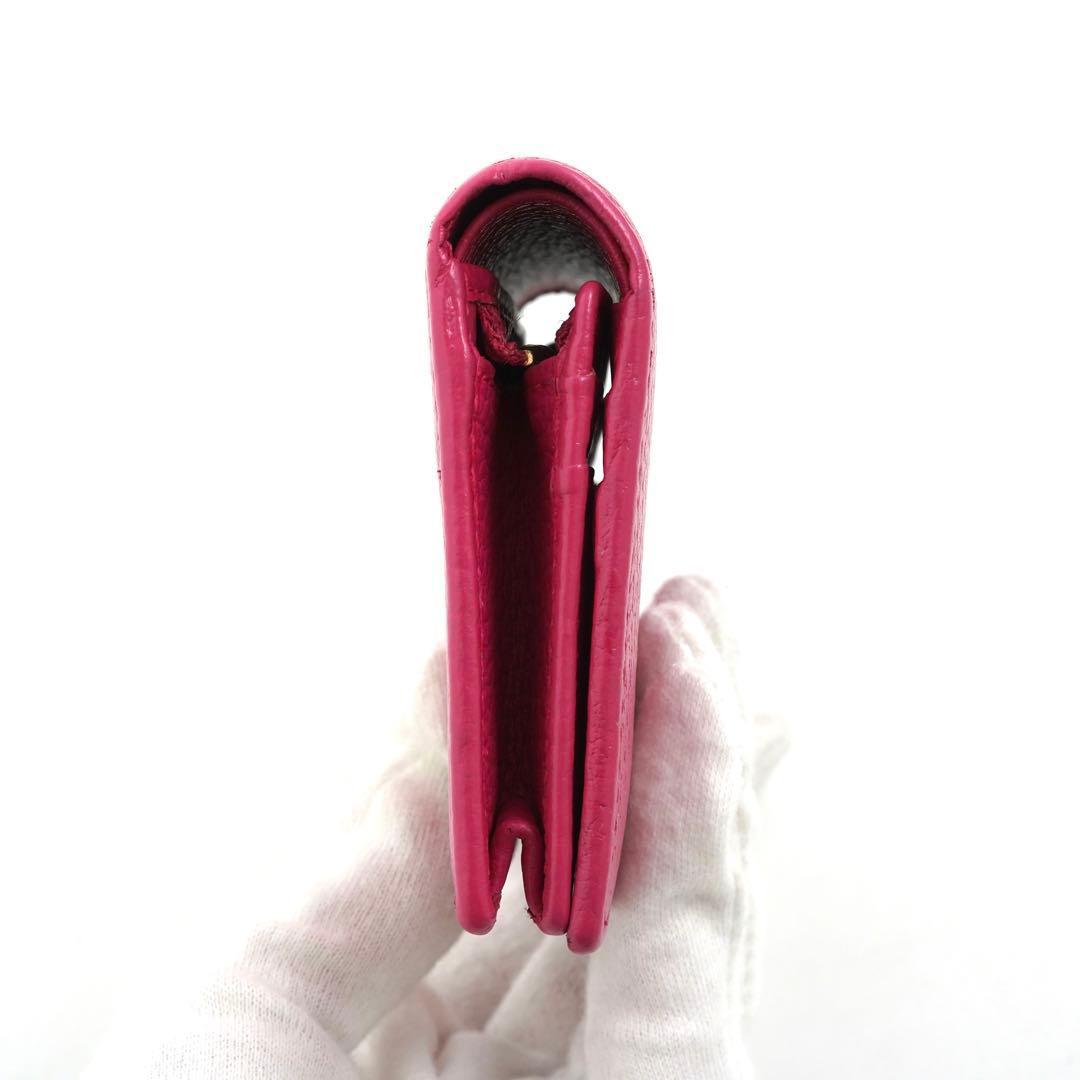 ✨未使用展示品✨　GUCCI ミニ財布　マーモント　GGロゴ 二つ折り　ピンク