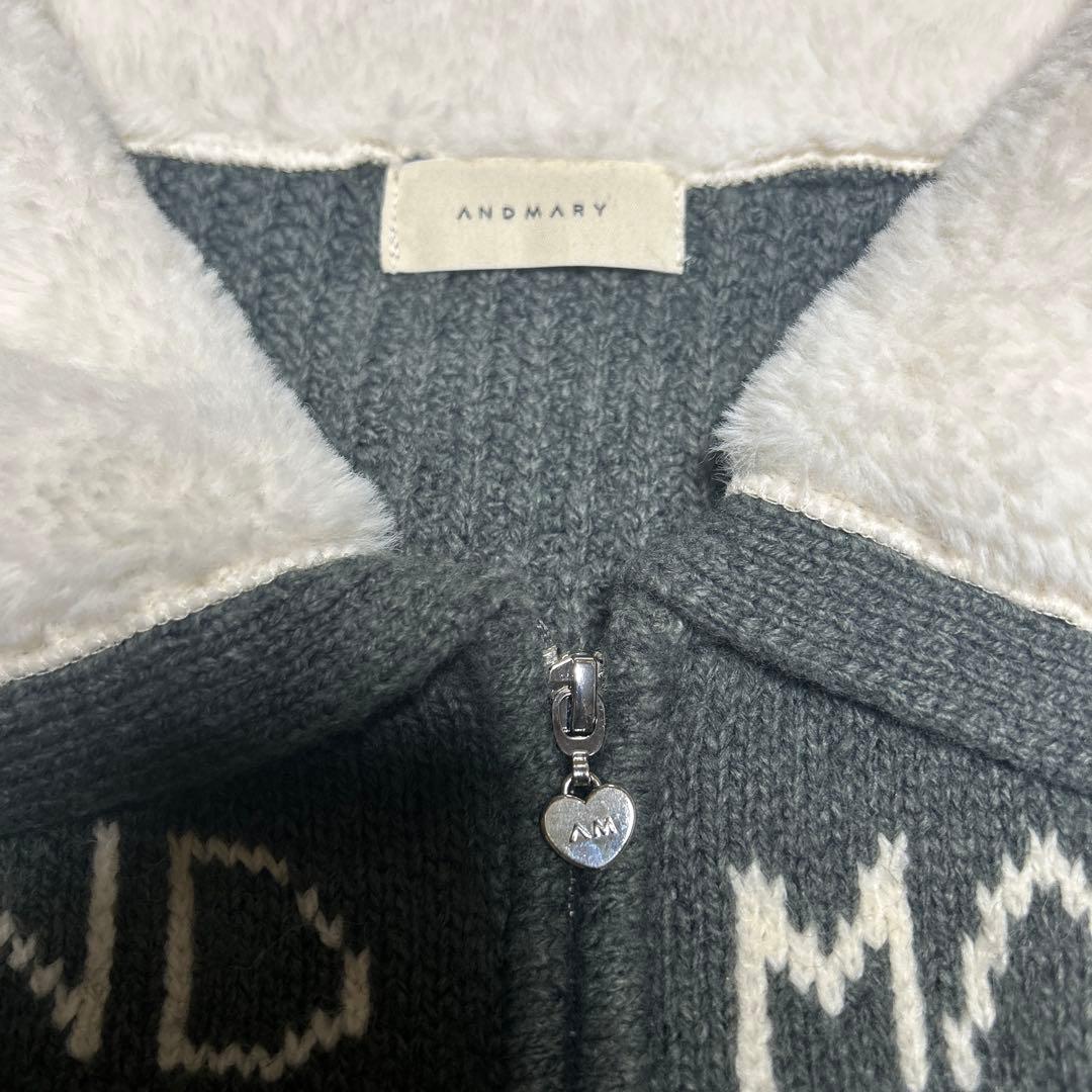 トップス AND MARY Mary logo zip tops