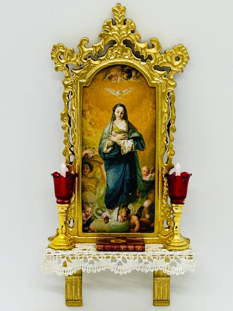 ☆ドールハウス用家庭祭壇壁掛けタイプ　ミニチュア祭壇　ミニチュア家具