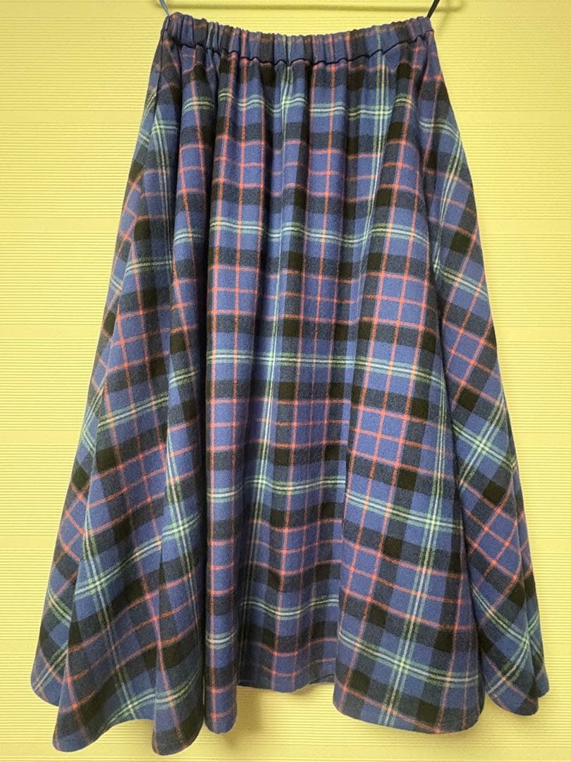 スカート Tartan check tuck flare skirt