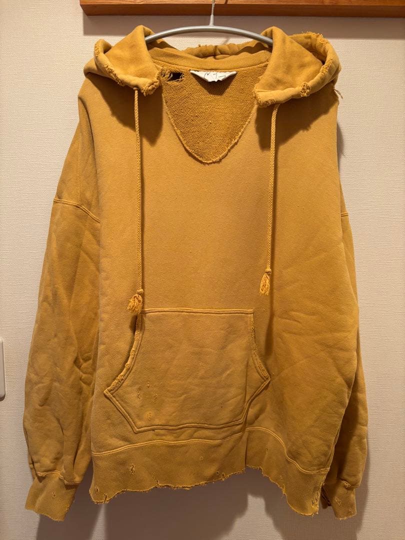 ANCELLM アンセルム DYED DAMAGE HOODIE パーカー 1