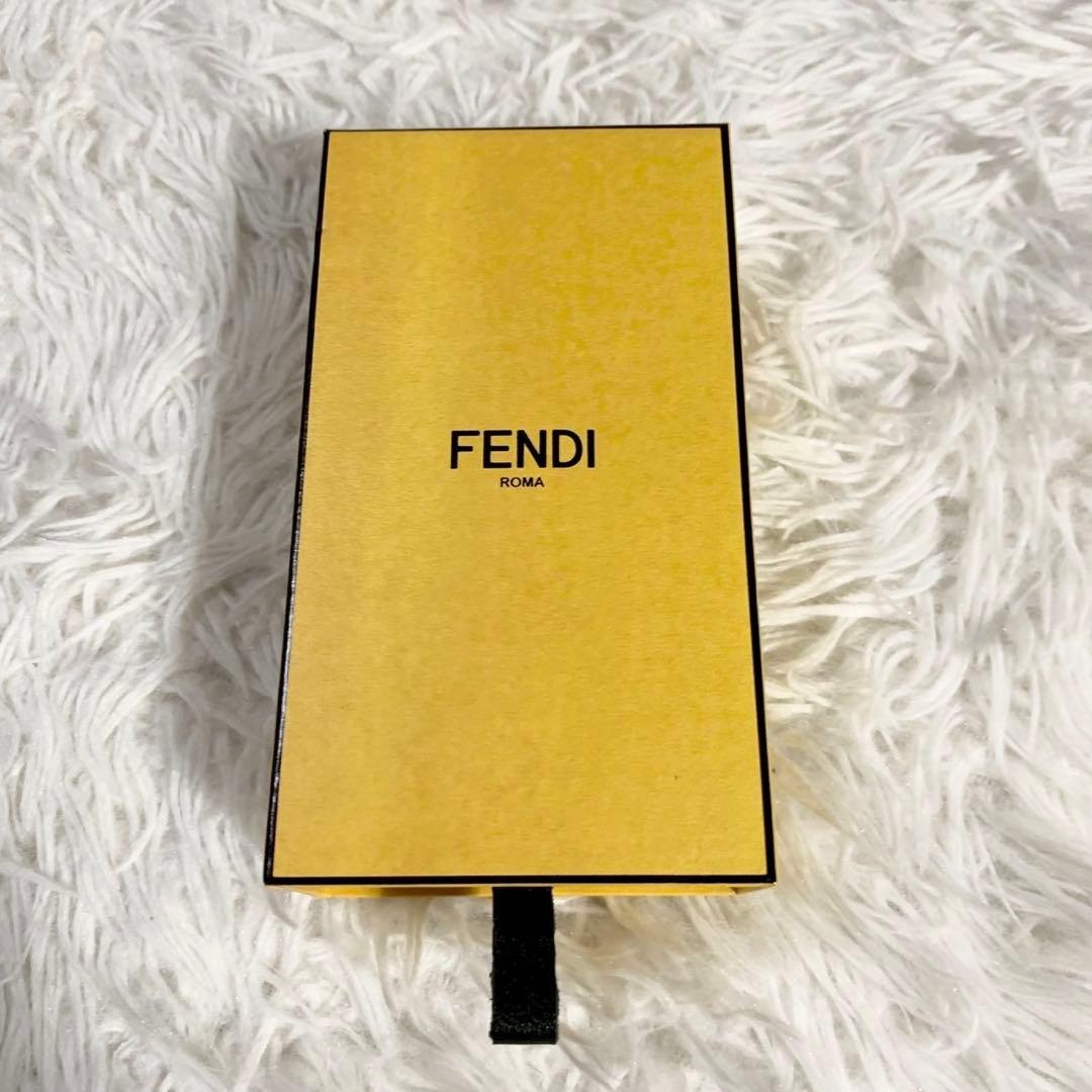 未使用級　FENDI　フェンディ　ラッピー　ズッカ柄　レオパード　リボンスカーフ