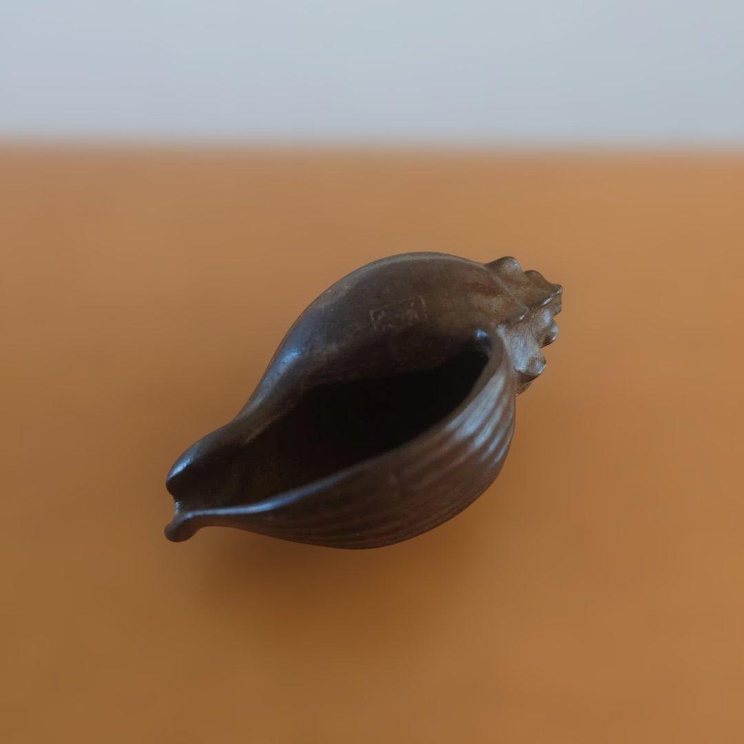 銅製　ヤドカリ　在銘