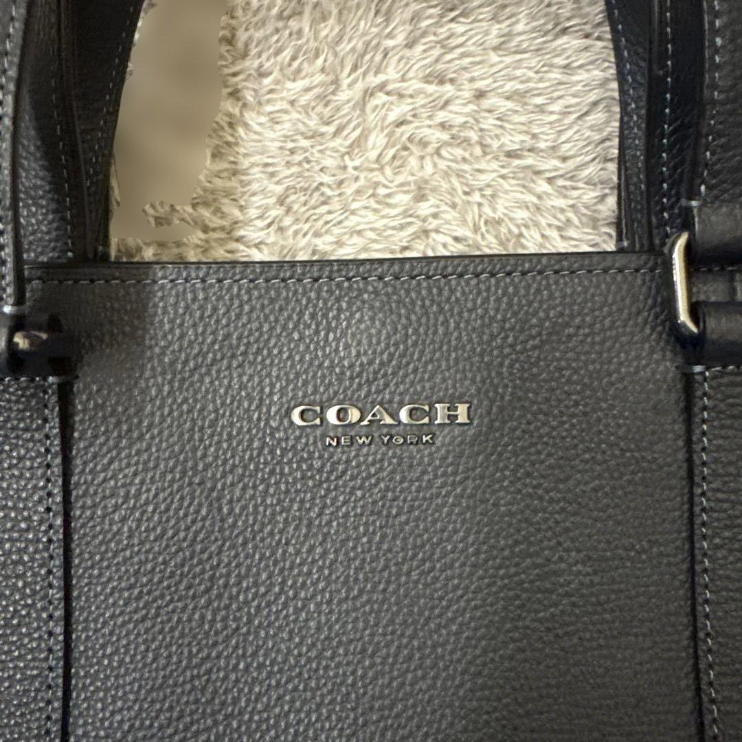 COACH ブラックレザートートバッグ