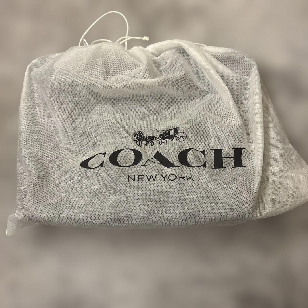COACH ブラックレザートートバッグ