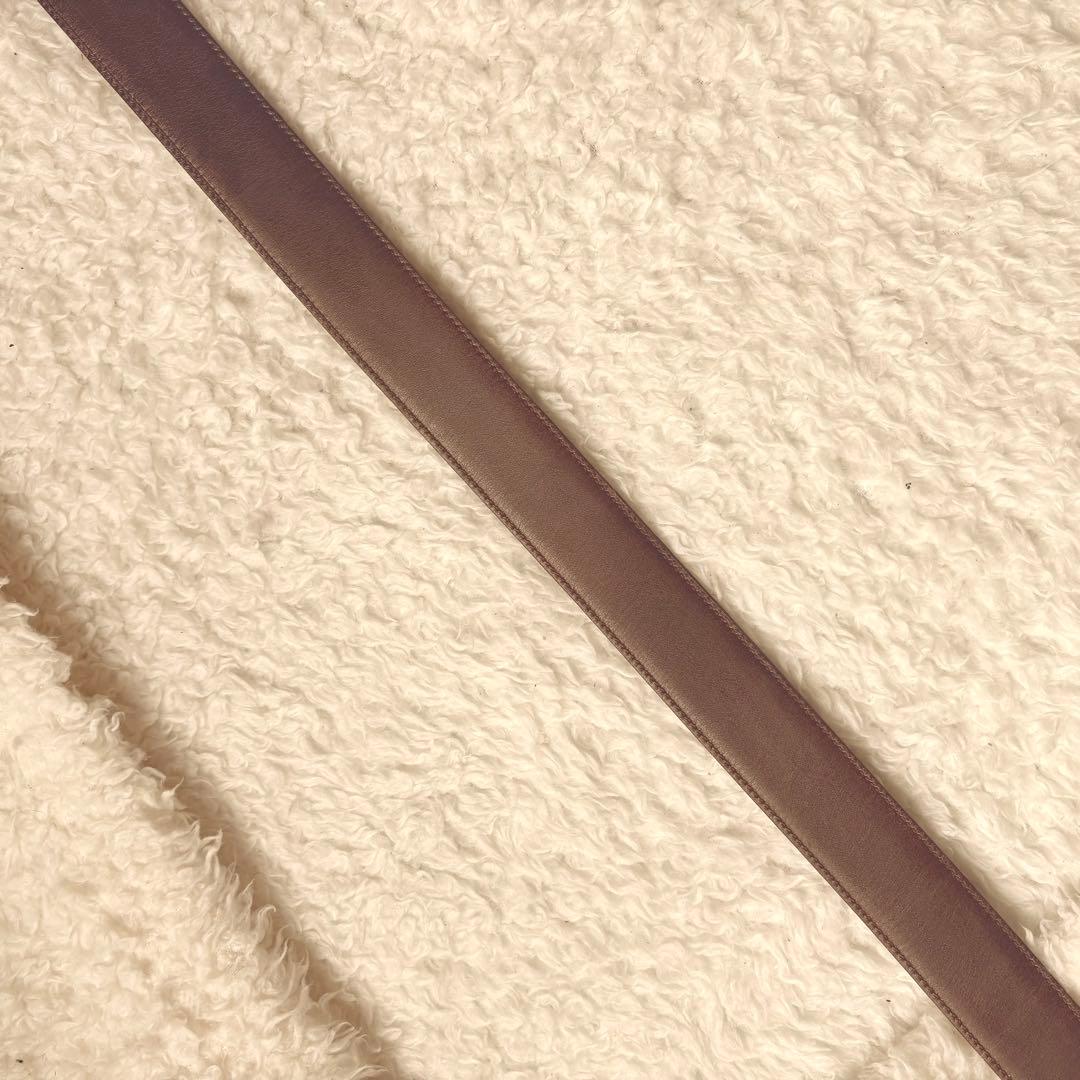 CELINE 黒レザーベルト クラシックカー金具 馬車金具 ゴールド 長さ調節可