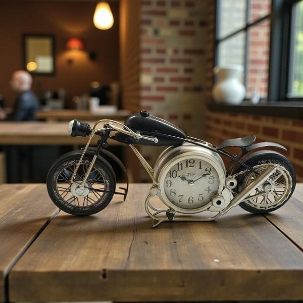ISHIGURO イシグロ アメリカン バイク クロック 置時計 ブラック