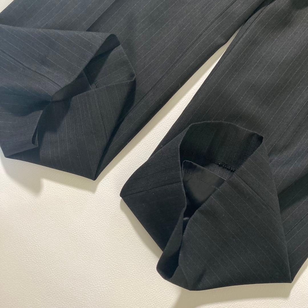 【りみちん】INDIVI　ストライプ スーツ 大きいサイズ 46 黒