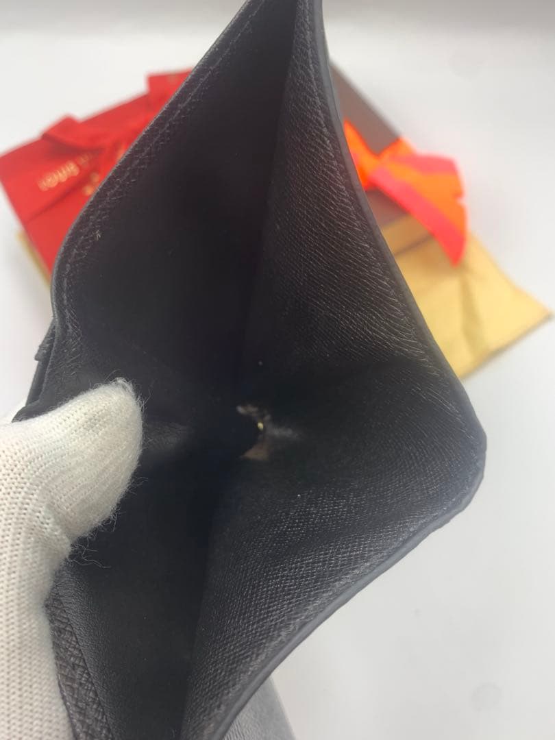 ルイヴィトン ポルトフォイユマルコ ダミエ グラフィット 二つ折り財布