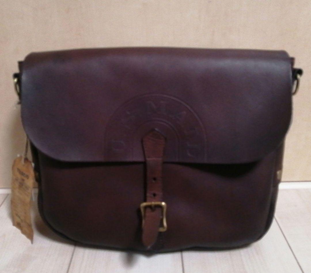訳あり vasco レザーポストマンショルダーバッグ 刻印あり VS-247L