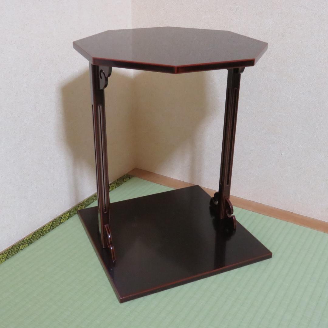 而妙斎好 黒真塗 四方棚 富悦作 スレあり 茶道具 棚