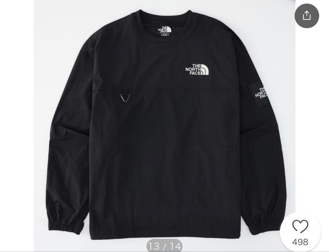 【韓国】THE NORTH FACE ホワイトレーベル ブラック 長袖カットソー