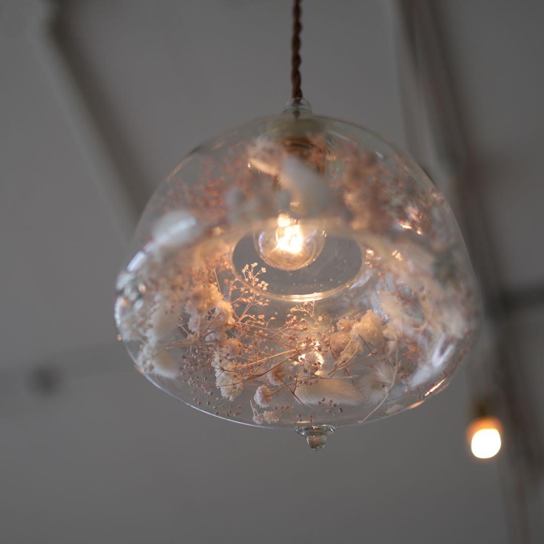 アンティークフラワーペンダントライト 【自製】