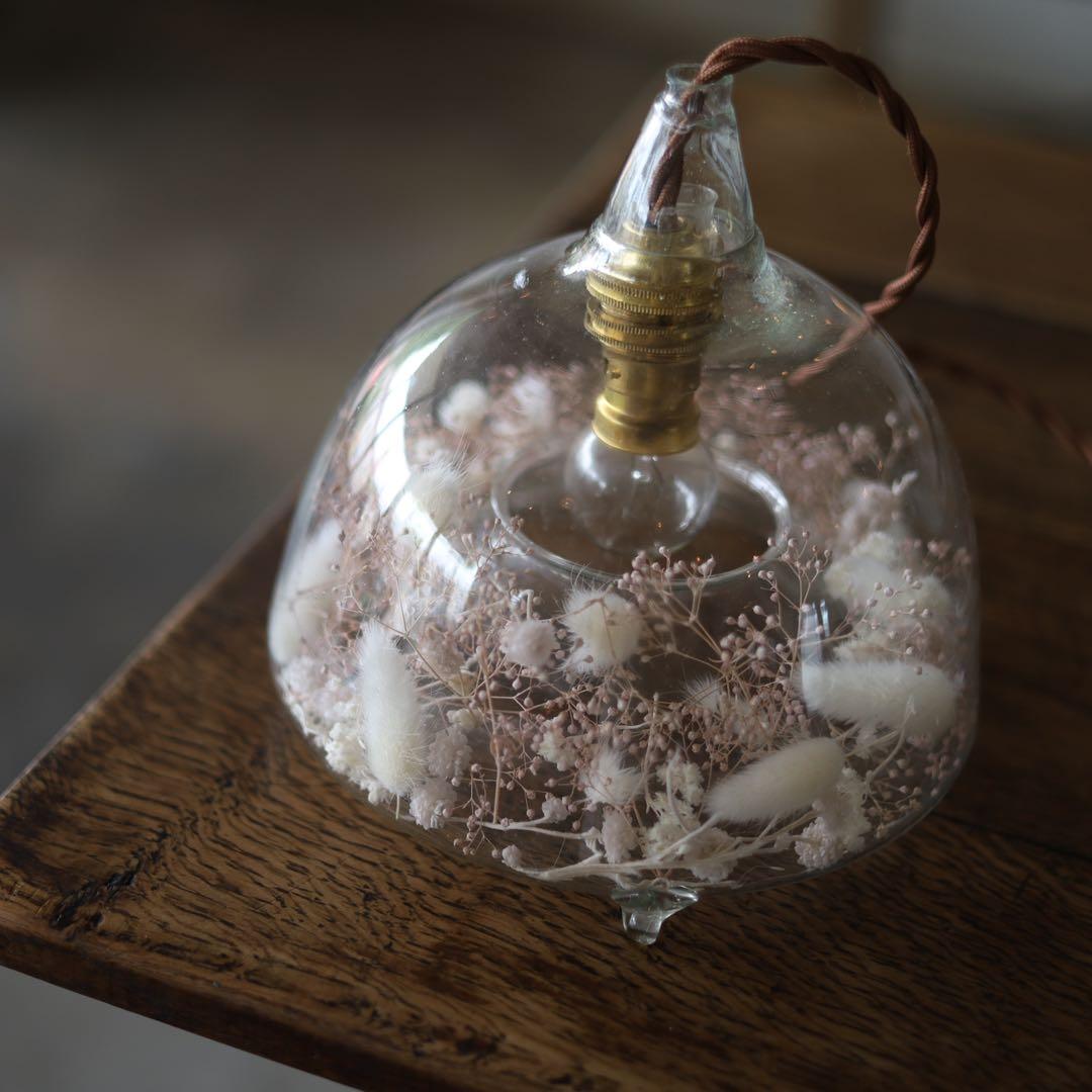 アンティークフラワーペンダントライト 【自製】