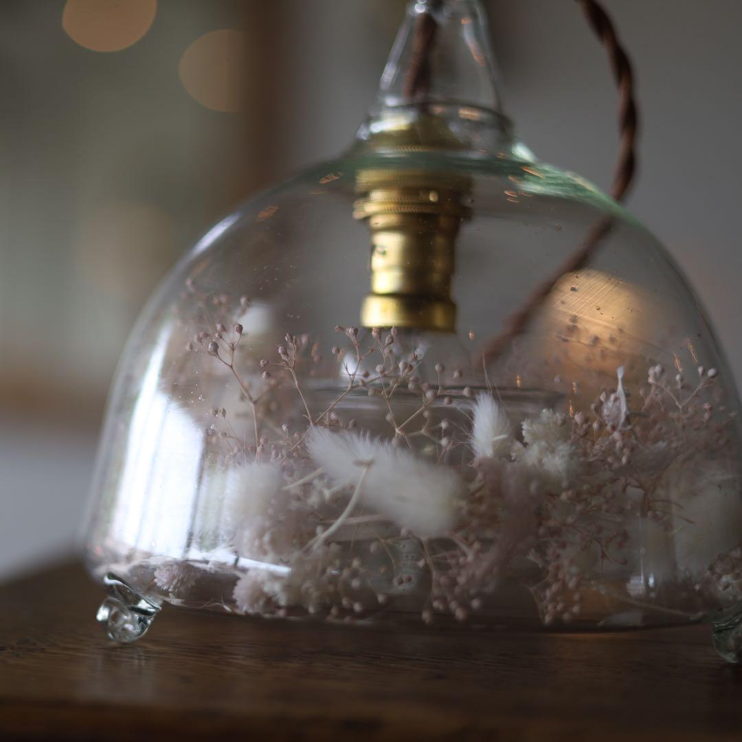アンティークフラワーペンダントライト 【自製】