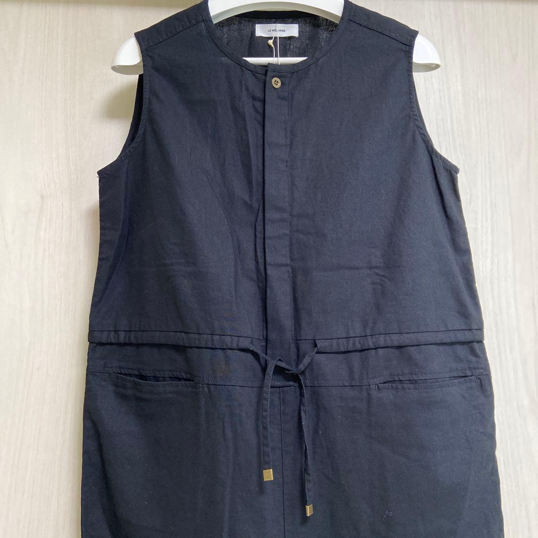 LEMLELANGE ウエストドロスト付きオールインワン ブラック　新品タグ付き