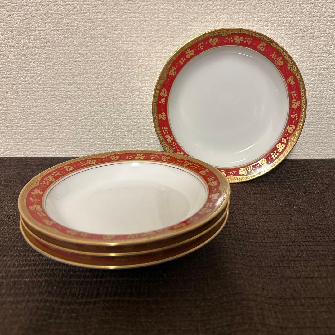 大倉陶園　アレキサンドリーヌ　金蝕マロン　デザートプレート　フルーツボウル