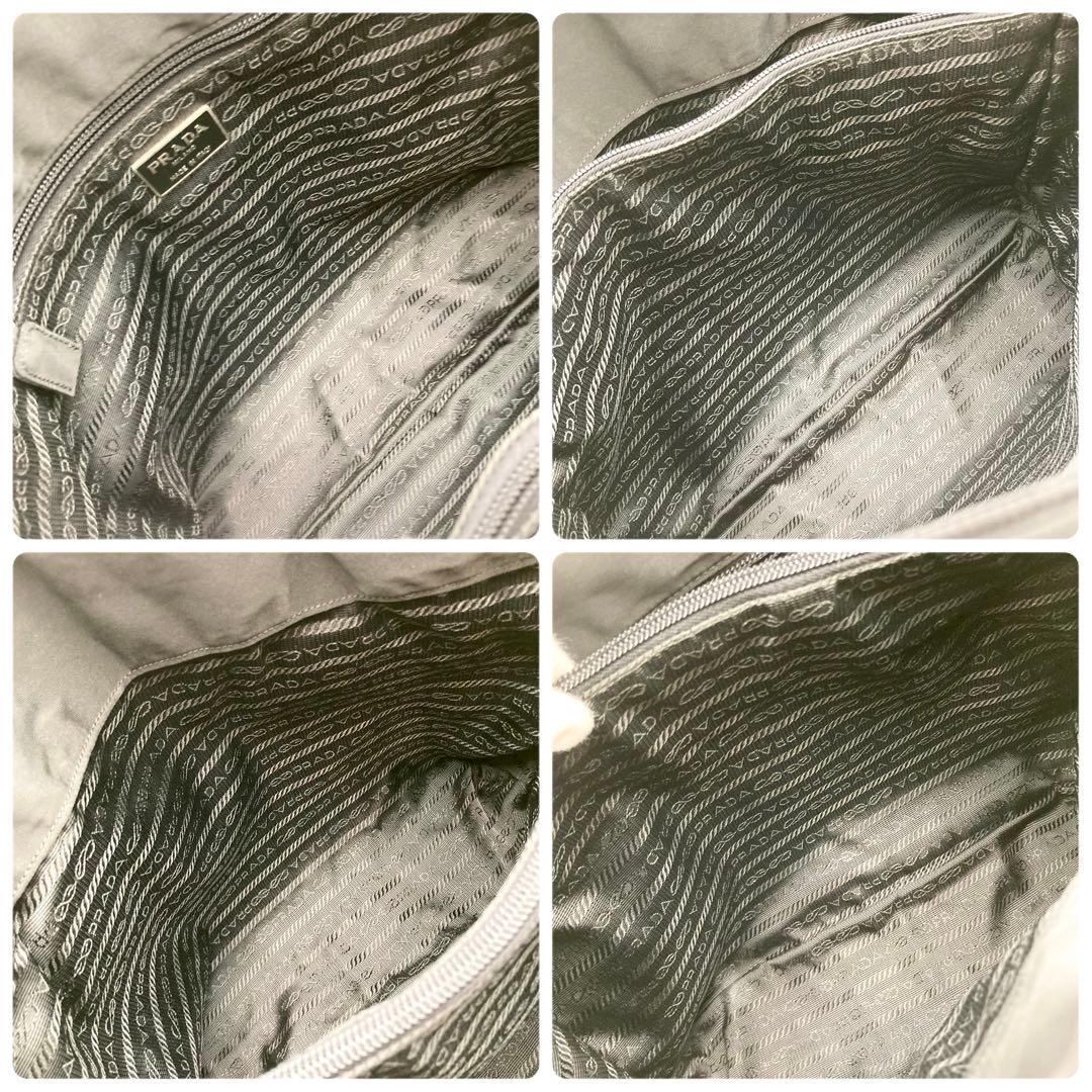 咲月✨ PRADA トートバッグ 黒 テスートナイロン ロゴ刺繍 シンプル