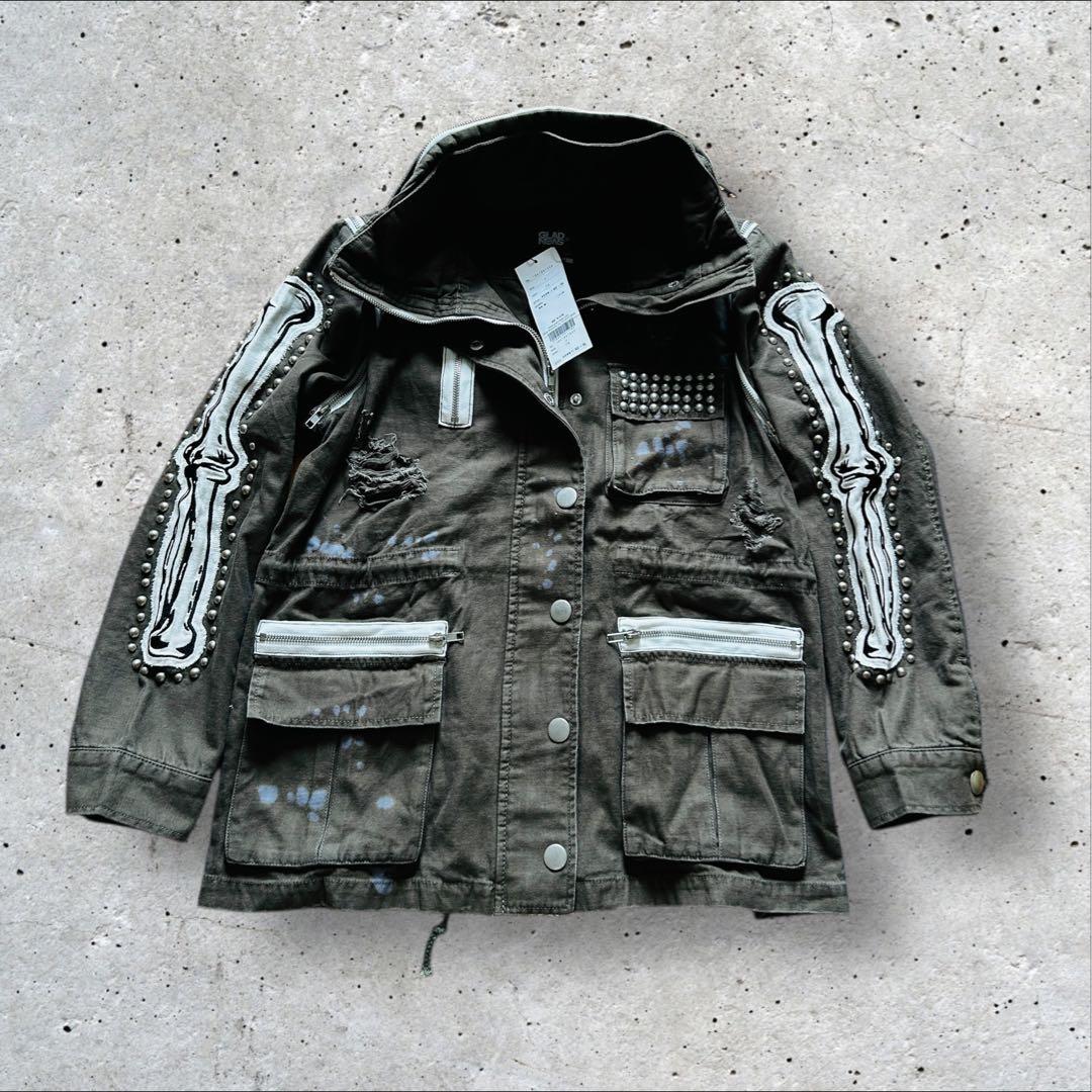 <専用>GLADNEWSミリタリージャケットデッドストックボーンスタッツ2way