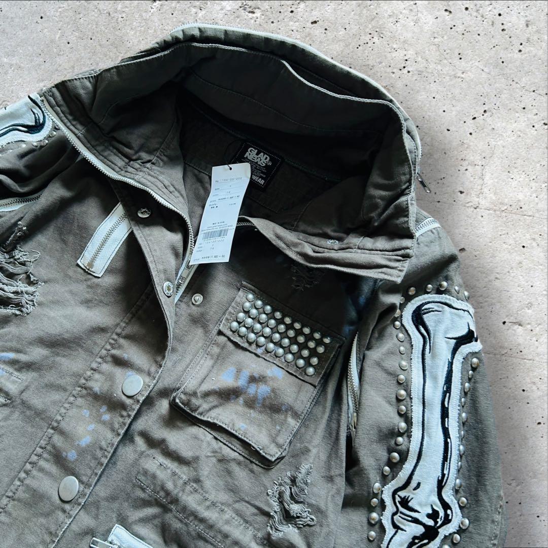 <専用>GLADNEWSミリタリージャケットデッドストックボーンスタッツ2way