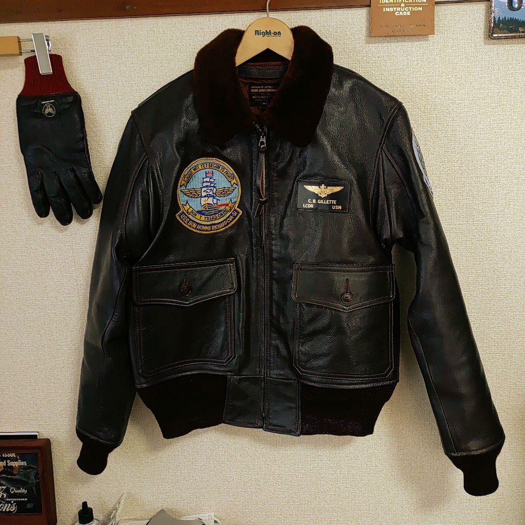 お*ん様 美品バズリクソンズ G-1 ゴートレザージャケット サイズ38