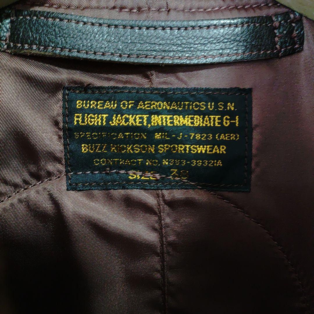 お*ん様 美品バズリクソンズ G-1 ゴートレザージャケット サイズ38
