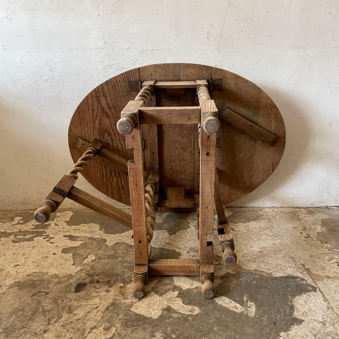 ビンテージ　ゲートレッグテーブル ドロップリーフテーブル 剥離