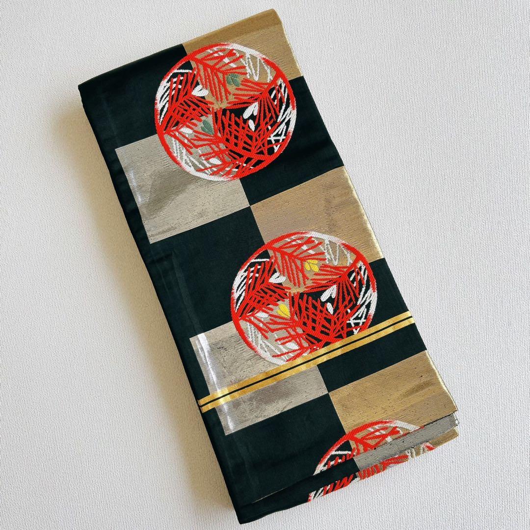 フルセット　七五三　７歳女の子　着物＆帯＆簡単半衿＆小物セット　オレンジ　鶴